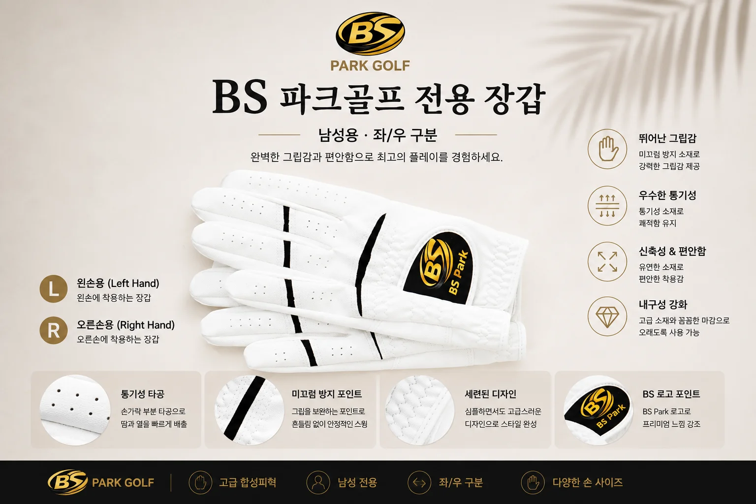 BS 파크골프 장갑 (남성) 상세 1